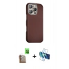 MARSİLYAN™- iPhone 16 Pro Max Kılıf Kozmos Klasik Prime - Siyah 3D Antistatik Cam Ekran Koruyucu + Raze Metal Kamera Lens - CLTM