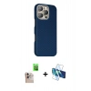 MARSİLYAN™- iPhone 16 Pro Max Kılıf Kozmos Klasik Prime - Siyah 3D Antistatik Cam Ekran Koruyucu + Raze Metal Kamera Lens - NLGY