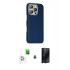 MARSİLYAN™- iPhone 16 Pro Max Kılıf Kozmos Klasik Prime - Siyah 3D Antistatik Hayalet Cam Ekran Koruyucu + Raze Metal Kamera Lens - BZ