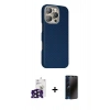 MARSİLYAN™- iPhone 16 Pro Max Kılıf Kozmos Klasik Prime - Siyah 3D Antistatik Hayalet Cam Ekran Koruyucu + Bilvis Titan Kamera Lens - SH