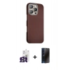 MARSİLYAN™- iPhone 16 Pro Max Kılıf Kozmos Klasik Prime - Siyah 3D Antistatik Hayalet Cam Ekran Koruyucu + Bilvis Titan Kamera Lens - GS