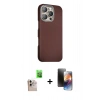 MARSİLYAN™- iPhone 16 Pro Max Kılıf Kozmos Klasik Prime - Siyah 3D Antistatik Mat Seramik Nano Ekran Koruyucu + Raze Metal Kamera Lens - NLGY