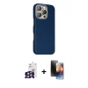 MARSİLYAN™- iPhone 16 Pro Max Kılıf Kozmos Klasik Prime - Siyah 3D Antistatik Mat Seramik Nano Ekran Koruyucu + Gümüş Bilvis Titan Kamera Lens