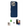 MARSİLYAN™- iPhone 16 Pro Max Kılıf Kozmos Klasik Prime - Siyah 3D Antistatik Mat Seramik Nano Ekran Koruyucu + Raze Metal Kamera Lens - NLGY