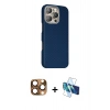 MARSİLYAN™- iPhone 16 Pro Max Kılıf Kozmos Klasik Prime - Siyah 3D Antistatik Seramik Nano Ekran Koruyucu + Pers Alüminyum Kamera Lens - CLTM