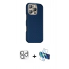 MARSİLYAN™- iPhone 16 Pro Max Kılıf Kozmos Klasik Prime - Siyah 3D Antistatik Seramik Nano Ekran Koruyucu + Pers Alüminyum Kamera Lens - GS