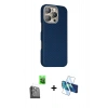 MARSİLYAN™- iPhone 16 Pro Max Kılıf Kozmos Klasik Prime - Siyah 3D Antistatik Seramik Nano Ekran Koruyucu + Raze Metal Kamera Lens - SH