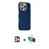 MARSİLYAN™- iPhone 16 Pro Max Kılıf Kozmos Klasik Prime - Siyah 3D Antistatik Seramik Nano Ekran Koruyucu + PVD Metal Kamera Lens - GD