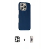 MARSİLYAN™- iPhone 16 Pro Max Kılıf Kozmos Klasik Prime - Siyah Bilvis 3D Cam Ekran Koruyucu + PVD Metal Kamera Lens - GS