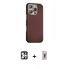 MARSİLYAN™- iPhone 16 Pro Max Kılıf Kozmos Klasik Prime - Siyah Bilvis 3D Cam Ekran Koruyucu + PVD Metal Kamera Lens - GS