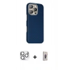 MARSİLYAN™- iPhone 16 Pro Max Kılıf Kozmos Klasik Prime - Siyah Bilvis 3D Cam Ekran Koruyucu + Pers Alüminyum Kamera Lens - GS