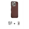 MARSİLYAN™- iPhone 16 Pro Max Kılıf Kozmos Klasik Prime - Siyah Bilvis 3D Cam Ekran Koruyucu + Pers Alüminyum Kamera Lens - GS