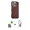 MARSİLYAN™- iPhone 16 Pro Max Kılıf Kozmos Klasik Prime - Siyah Bilvis 3X AR Hayalet Cam Ekran Koruyucu + Raze Metal Kamera Lens - SH