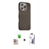 MARSİLYAN™- iPhone 16 Pro Max Kılıf Kozmos Klasik Prime - Siyah Bilvis 3X AR Hayalet Cam Ekran Koruyucu + Raze Metal Kamera Lens - NLGY