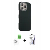 MARSİLYAN™- iPhone 16 Pro Max Kılıf Kozmos Klasik Prime - Siyah Bilvis 3X AR Hayalet Cam Ekran Koruyucu + Raze Metal Kamera Lens - BZ