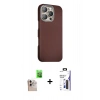 MARSİLYAN™- iPhone 16 Pro Max Kılıf Kozmos Klasik Prime - Siyah Bilvis 3X AR Hayalet Cam Ekran Koruyucu + Raze Metal Kamera Lens - NLGY