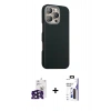 MARSİLYAN™- iPhone 16 Pro Max Kılıf Kozmos Klasik Prime - Siyah Bilvis 3X AR Hayalet Cam Ekran Koruyucu + Bilvis Titan Kamera Lens - SH
