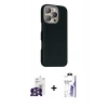 MARSİLYAN™- iPhone 16 Pro Max Kılıf Kozmos Klasik Prime - Siyah Bilvis 3X AR HD Cam Ekran Koruyucu + Bilvis Titan Kamera Lens - GS