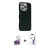 MARSİLYAN™- iPhone 16 Pro Max Kılıf Kozmos Klasik Prime - Siyah Bilvis 3X AR HD Cam Ekran Koruyucu + Bilvis Titan Kamera Lens - SH