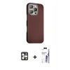 MARSİLYAN™- iPhone 16 Pro Max Kılıf Kozmos Klasik Prime - Siyah Bilvis 3X AR HD Cam Ekran Koruyucu + PVD Metal Kamera Lens - GD