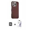 MARSİLYAN™- iPhone 16 Pro Max Kılıf Kozmos Klasik Prime - Siyah Bilvis 3X AR HD Cam Ekran Koruyucu + PVD Metal Kamera Lens - SH