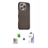 MARSİLYAN™- iPhone 16 Pro Max Kılıf Kozmos Klasik Prime - Siyah Bilvis 3X AR HD Cam Ekran Koruyucu + Raze Metal Kamera Lens - NLGY