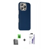 MARSİLYAN™- iPhone 16 Pro Max Kılıf Kozmos Klasik Prime - Siyah Bilvis 3X AR HD Cam Ekran Koruyucu + Raze Metal Kamera Lens - SH