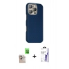 MARSİLYAN™- iPhone 16 Pro Max Kılıf Kozmos Klasik Prime - Siyah Bilvis 3X AR HD Cam Ekran Koruyucu + Raze Metal Kamera Lens - NLGY