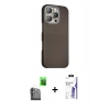 MARSİLYAN™- iPhone 16 Pro Max Kılıf Kozmos Klasik Prime - Siyah Bilvis 3X AR HD Cam Ekran Koruyucu + Raze Metal Kamera Lens - SH