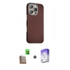 MARSİLYAN™- iPhone 16 Pro Max Kılıf Kozmos Klasik Prime - Siyah Bilvis 5in1 3D Magic Cam Ekran Koruyucu + Raze Metal Kamera Lens - CLTM