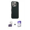 MARSİLYAN™- iPhone 16 Pro Max Kılıf Kozmos Klasik Prime - Siyah Bilvis 5in1 3D Magic Cam Ekran Koruyucu + Bilvis Titan Kamera Lens - GS