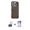 MARSİLYAN™- iPhone 16 Pro Max Kılıf Kozmos Klasik Prime - Siyah Bilvis 5in1 3D Magic Cam Ekran Koruyucu + Bilvis Titan Kamera Lens - SH