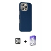 MARSİLYAN™- iPhone 16 Pro Max Kılıf Kozmos Klasik Prime - Siyah Bilvis 5in1 3D Magic Cam Ekran Koruyucu + PVD Metal Kamera Lens - GS