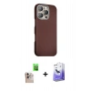 MARSİLYAN™- iPhone 16 Pro Max Kılıf Kozmos Klasik Prime - Siyah Bilvis 5in1 5D Magic Hayalet Cam Ekran Koruyucu + Raze Metal Kamera Lens - NLGY
