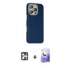 MARSİLYAN™- iPhone 16 Pro Max Kılıf Kozmos Klasik Prime - Siyah Bilvis 5in1 5D Magic Hayalet Cam Ekran Koruyucu + PVD Metal Kamera Lens - GS