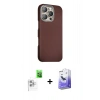MARSİLYAN™- iPhone 16 Pro Max Kılıf Kozmos Klasik Prime - Siyah Bilvis 5in1 5D Magic Hayalet Cam Ekran Koruyucu + Raze Metal Kamera Lens - BZ