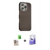 MARSİLYAN™- iPhone 16 Pro Max Kılıf Kozmos Klasik Prime - Siyah Bilvis 5in1 5D Magic Hayalet Cam Ekran Koruyucu + Raze Metal Kamera Lens - NLGY