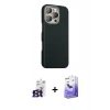 MARSİLYAN™- iPhone 16 Pro Max Kılıf Kozmos Klasik Prime - Siyah Bilvis 5in1 5D Magic Hayalet Cam Ekran Koruyucu + Titanyum Gri Bilvis Titan Kamera Lens