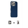 MARSİLYAN™- iPhone 16 Pro Max Kılıf Kozmos Klasik Prime - Siyah Bilvis Hayalet Cam Ekran Koruyucu + PVD Metal Kamera Lens - GD