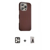 MARSİLYAN™- iPhone 16 Pro Max Kılıf Kozmos Klasik Prime - Siyah Bilvis Hayalet Cam Ekran Koruyucu + PVD Metal Kamera Lens - GD