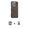 MARSİLYAN™- iPhone 16 Pro Max Kılıf Kozmos Klasik Prime - Siyah Bilvis Hayalet Cam Ekran Koruyucu + PVD Metal Kamera Lens - GS