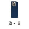 MARSİLYAN™- iPhone 16 Pro Max Kılıf Kozmos Klasik Prime - Siyah Bilvis Hayalet Cam Ekran Koruyucu + PVD Metal Kamera Lens - GS