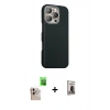 MARSİLYAN™- iPhone 16 Pro Max Kılıf Kozmos Klasik Prime - Siyah Bilvis Hayalet Cam Ekran Koruyucu + Raze Metal Kamera Lens - NLGY