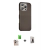 MARSİLYAN™- iPhone 16 Pro Max Kılıf Kozmos Klasik Prime - Siyah Bilvis Hayalet Cam Ekran Koruyucu + Raze Metal Kamera Lens - NLGY