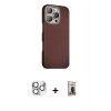 MARSİLYAN™- iPhone 16 Pro Max Kılıf Kozmos Klasik Prime - Siyah Bilvis Hayalet Cam Ekran Koruyucu + Pers Alüminyum Kamera Lens - GS