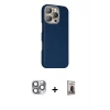 MARSİLYAN™- iPhone 16 Pro Max Kılıf Kozmos Klasik Prime - Siyah Bilvis Hayalet Cam Ekran Koruyucu + Pers Alüminyum Kamera Lens - GI