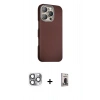 MARSİLYAN™- iPhone 16 Pro Max Kılıf Kozmos Klasik Prime - Siyah Bilvis Hayalet Cam Ekran Koruyucu + Pers Alüminyum Kamera Lens - GI