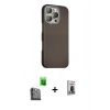 MARSİLYAN™- iPhone 16 Pro Max Kılıf Kozmos Klasik Prime - Siyah Bilvis Hayalet Cam Ekran Koruyucu + Raze Metal Kamera Lens - SH