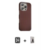 MARSİLYAN™- iPhone 16 Pro Max Kılıf Kozmos Klasik Prime - Siyah Bilvis Hayalet Cam Ekran Koruyucu + PVD Metal Kamera Lens - SH