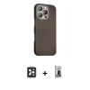 MARSİLYAN™- iPhone 16 Pro Max Kılıf Kozmos Klasik Prime - Siyah Bilvis Hayalet Cam Ekran Koruyucu + PVD Metal Kamera Lens - SH